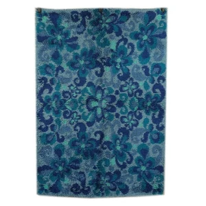 Tappeto Vintage Shaggy Fiorato Misto Lana Italia Design Anni 70 200 x 150 cm - Foto 1 di 10