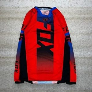 Vintage Fox Racing Motocross Shirt Jersey Red Black Long Sleeve Youth XL Y2K - Picture 1 of 3