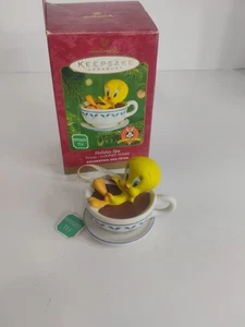 2001 Hallmark Holiday Spa Looney Tunes Tweety Vogel Andenken Ornament Neu im Karton - Bild 1 von 4