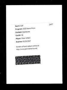 2025 PRIZM LIV GOLF #18 PETER UIHLEIN AUTO AUTOGRAPH - Picture 1 of 1