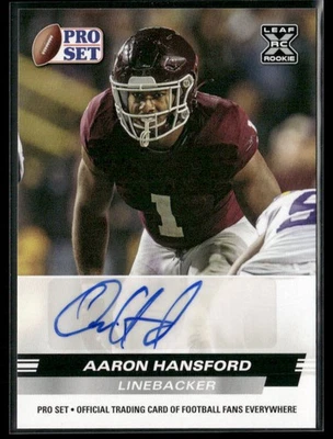 Aaron Hansford Auto AU 2022 Pro Set Draft Texas A&M Aggies - Image 1 of 2