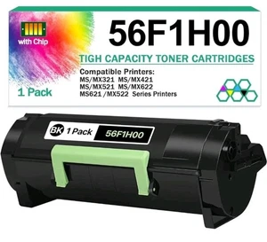 Cartucho de tóner negro compatible con cartucho alto de 15.000 páginas para Lexmark 56F1H00 - Imagen 1 de 7