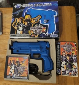Virtua Cop 2 & Virtua Gun Bundle - Complete In Box - Sega Saturn