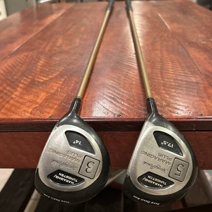 Harvey Penick Maraging Plus Mens Tungsten Fairway 3 , 5 Wood Set Stiff Graphite - Picture 1 of 13