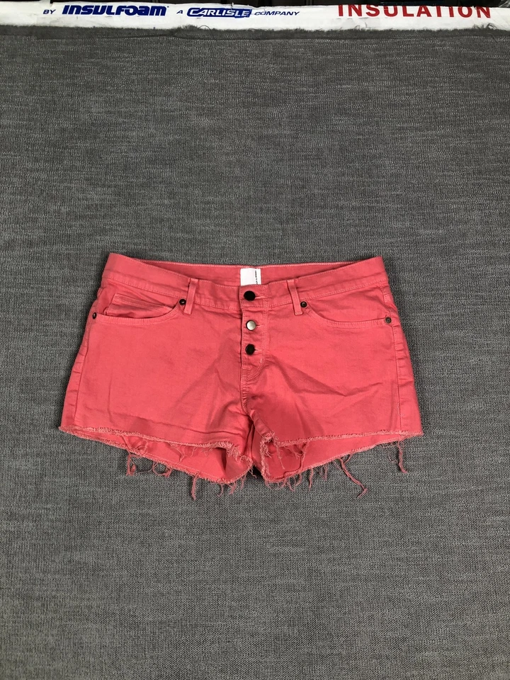 Pantalones Cortos Rich & Skinny Para Mujer 29 Dobladillo Deshilachado Botón Desgastado Corte Mosca Denim Foto 1 de 4