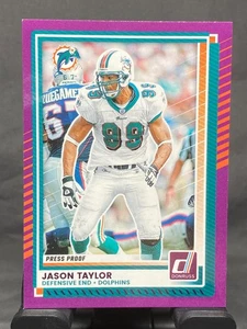2025 Panini Donruss Football PURPLE Press Proof Jason Taylor #56 - Picture 1 of 2