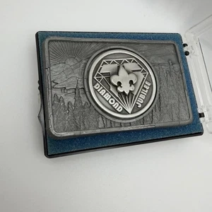 BSA 75th Diamond Jubilee Coin Metal Belt Buckle in case BB-151 - Foto 1 di 9