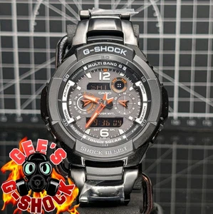 Casio G-Shock GW-3500 Sky Cockpit / GravityMaster Solar Multibanda Nero Bianco - Foto 1 di 12