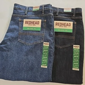 Lot Of 2 Redhead Relaxed Fit Jeans Size 44 X 30 New With Tags - Picture 1 of 10