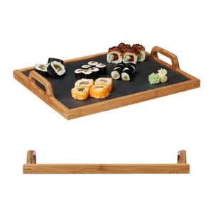 Serviertablett Deko-Tablett Schiefer-Servierplatte 2 Henkel 2er Set 2 Henkeln - Bild 1 von 8