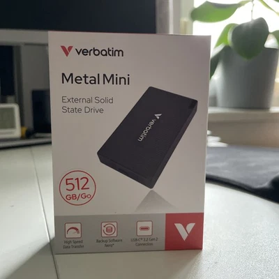 Verbatim Metal Mini 512 GB Externe SSD USB-C® (USB 3.2 Gen 2x2) Schwarz  32030 - Bild 1 von 3