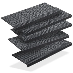 5er Set Stufenmatten Gummi 65x25cm Treppen Anti-Rutsch Teppich für Außen Outdoor - Bild 1 von 7