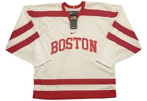 NIKE BAUER BOSTON UNIVERSITY TERRIERS HOCKEY JERSEY LARGE NWT 2005 RARE - Picture 1 of 14