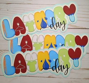 Paper piecing, Scrapbook, LAUNDRY DAY title, Scrapbook Embellishment, Laundry  - Picture 1 of 1