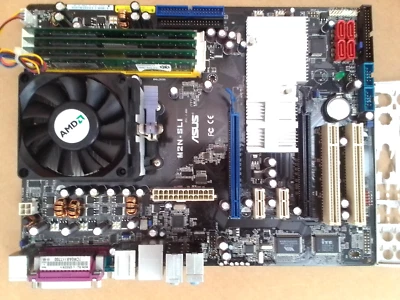 KIT--ASUS  -  M2N - SLI ( AM2) +ATHLON  64 X2-  4600 + 4 GB DDR2+TEST.  100%  OK - Immagine 1 di 4