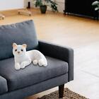 Prone Cat Plush cat Stuffed Animal Toy Lifelike Cat Pillow Doll for Home Gift
