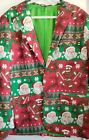 Ugly Christmas Mens Blazer Dec 25 Sz XL Santa & GingerBread Man Candy Cane Print