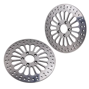Paar Edelstahl 11.8" Bremsscheibe For Harley Touring 2008-2013 Dyna 2007-2017 - Picture 1 of 11