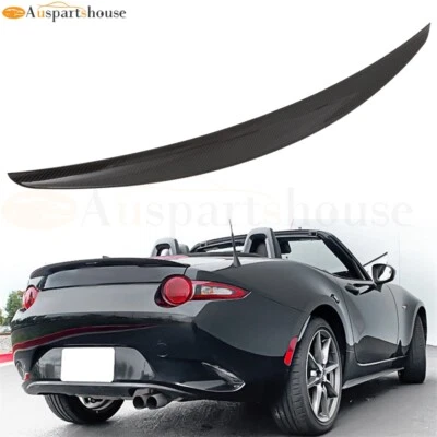 Carbon Fiber & Lip Type Trunk Spoiler for 2016-2020 Mazda MX-5 Miata P Style - Image 1 of 4