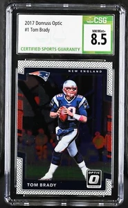 2017 Donruss Optic #1 TOM BRADY CSG 8.5 NFL Patriots Buccaneers Football - Picture 1 of 2