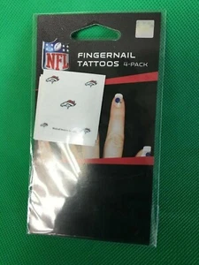 NFL Denver Broncos 4er Pack Nageldesign Fingernagel Tattoos Neu mit Etikett - Bild 1 von 2