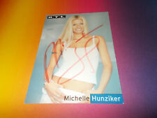 Michelle Hunziker sexy signed signiert autograph Autogramm auf Autogrammkarte