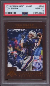 2015 Panini Gridiron Kings 200 Tom Brady PSA 10 Gem Mint Low Pop - Picture 1 of 1