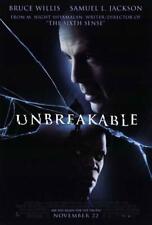 Unbreakable Movie Poster 11 x 17 Bruce Willis, Samuel L. Jackson, A