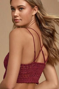 Free People Celine Bralette Maulbeerrot Größe Small F19M05006 NEU - Bild 1 von 5