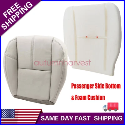 Нижний кожаный чехол на сиденье пассажира и пеноматериал для Chevy Silverado 1500 2500 2007-2014 годов выпуска - Изображение 1 из 4