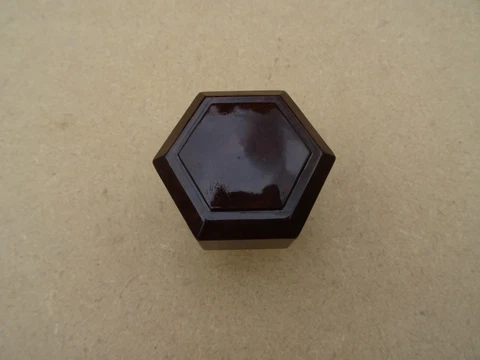Vintage Antique Bakelite Art Deco 1930's  hexagonal door knob Cover