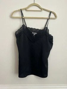 AQUA Trägertop schwarz Spitzenbesatz - Bild 1 von 3