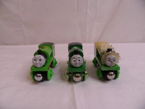 Lote de 3 Thomas & Friends PERCY Tren de Madera con JACK FROST y 60 Aniversario - Imagen 1 de 14