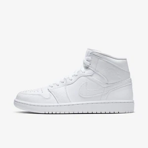 Größe 12 - Nike Air Jordan 1 Mid Triple White 554724-130 - Bild 1 von 6