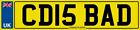 NUMBER PLATE CD INITIALS CD15 BAD PRIVATE REGISTRATION CD IS BAD COL CRAIG CHRIS