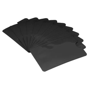 RFID Bloqueo Crédito Tarjeta Fundas,15pz Sin Contacto para NFC Monedero,Negro - Imagen 1 de 5