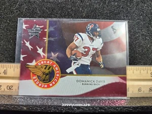 2004 Leaf Rookies & Stars Domanick Davis Insert #764/1250 GREAT AMERICAN HEROES - Picture 1 of 2