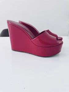 SERGIO ROSSI Schuhe Plateau Wedges Rot Lackleder Euro EU 41 UK8 US 10 AU 10 - Bild 1 von 24