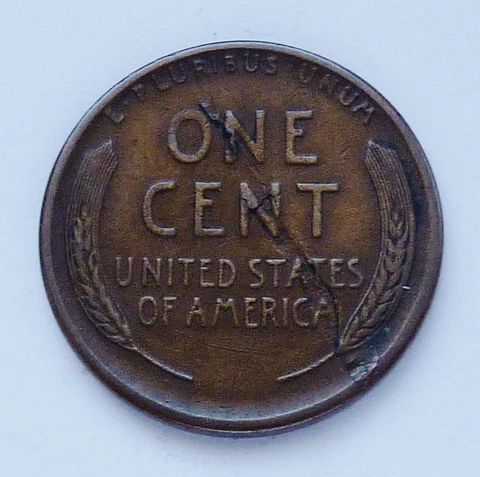 ERROR!! REV. LAMINATION ~ 1921-S U.S. LINCOLN PENNY - VERY FINE CONDITION Cover