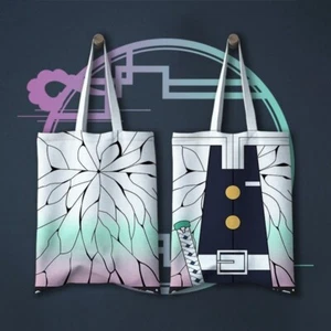 Demon Slayer Kochou Shinobu Anime Schultertasche Shopper Tasche Einkaufstasche - Picture 1 of 1