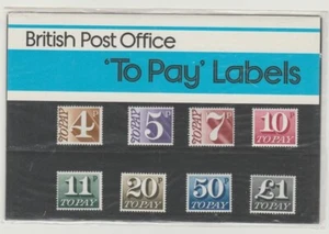 GB EII 1977 TO PAY LABELS Royal Mail Presentation Pack No 93 D77-D88 - Picture 1 of 2