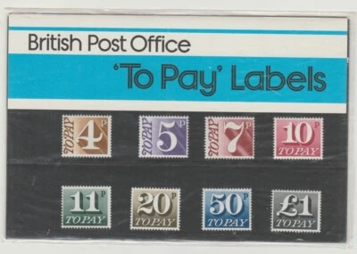 GB EII 1977 TO PAY LABELS Royal Mail Presentation Pack No 93 D77-D88 - Image 1 of 2