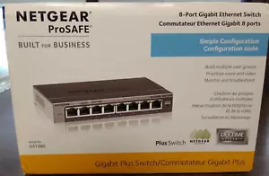 Netgear ProSafe 8 Port Gigabit Desktop Ethernet Switch GS108-4A1NAS GS108 - Picture 1 of 3