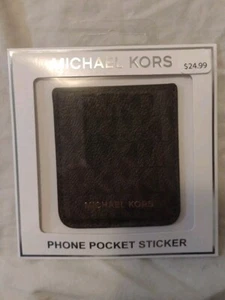 Michael Kors Phone Pocket Sticker with Adhesive Backing - Brown - Picture 1 of 3