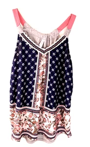 Xhilaration Y2K Neckholder Top Damen S Boho Spitzenbesatz Landhaus romantisch feminin - Bild 1 von 9