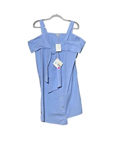 CLU hellblaues Damen Kleid mit Schulterausschnitten - Größe L - Neu mit Etikett - Bild 1 von 4