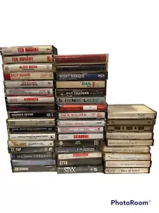 Vintage 80s Rock N' Roll 42 Cassettes Lot Nugent Yes Styx Scandal ZZ Top Queen - Picture 1 of 7