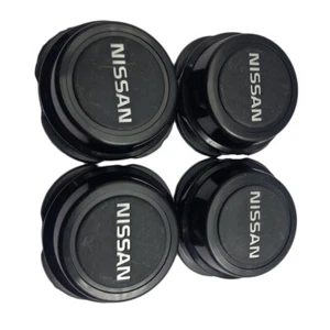 Set of 4 Wheel Center Hub Front Rear Set 3.5” Black NOS Fits For Vintage Cars - Picture 1 of 10