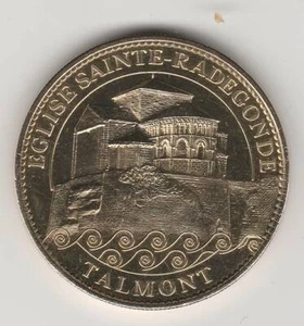 A 2007 TOKEN MEDAILLE SOUVENIR A-B -- 17 120 N°1 EGLISE SAINTE-RADEGONDE TALMONT - Picture 1 of 2