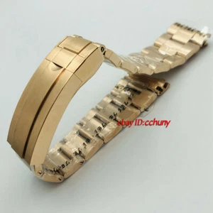 20mm Sterile brushed rose gold plated bracelet watchband fit mens watch  - Picture 1 of 6
